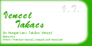 vencel takacs business card